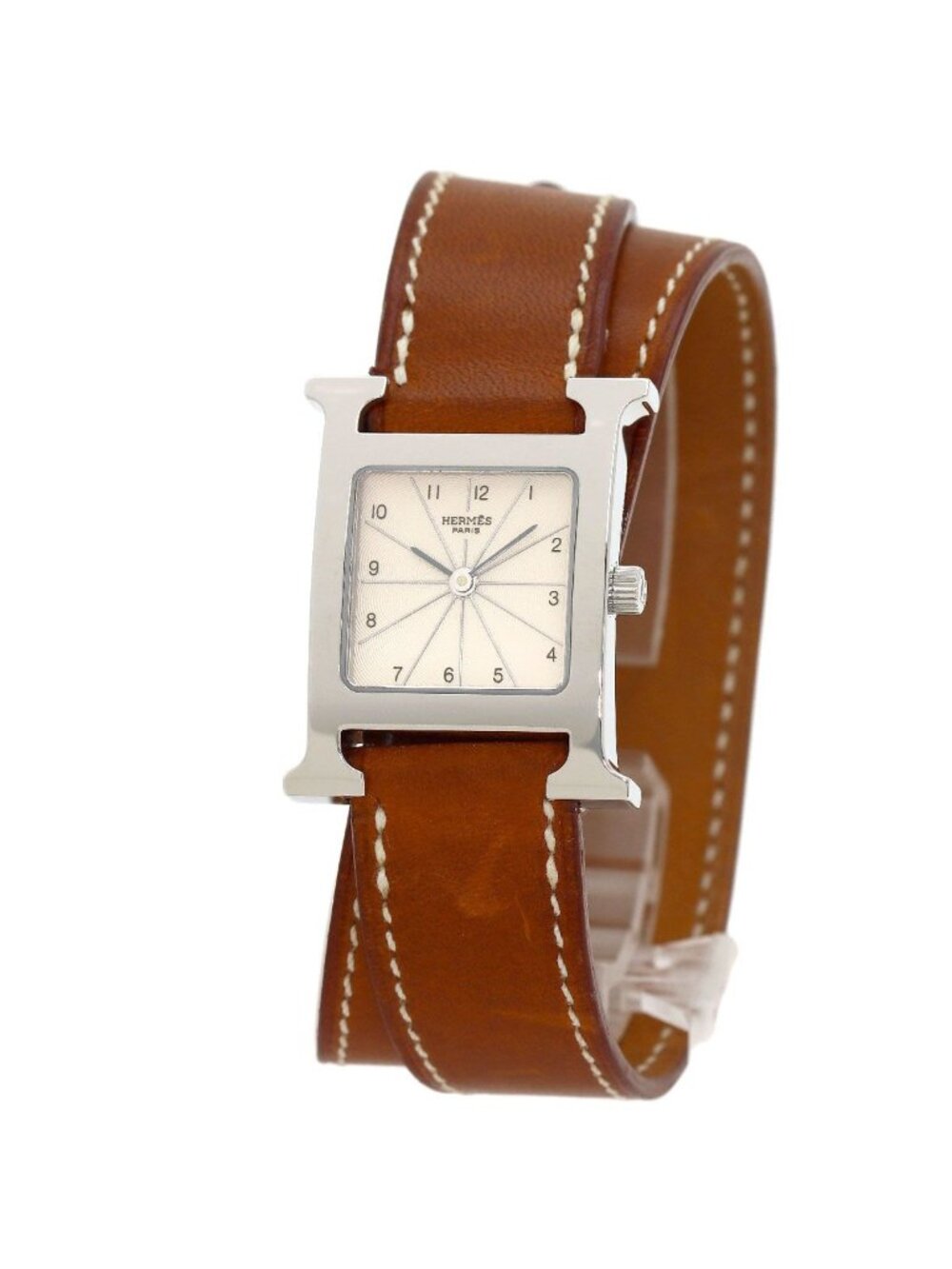 Hermes H Watch Double Tour SS Leather